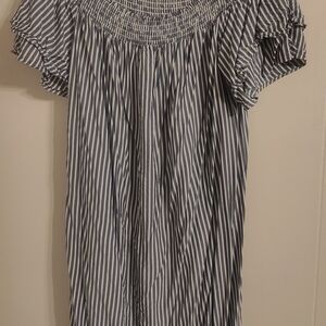 Old Navy Navy and White Striped Dress